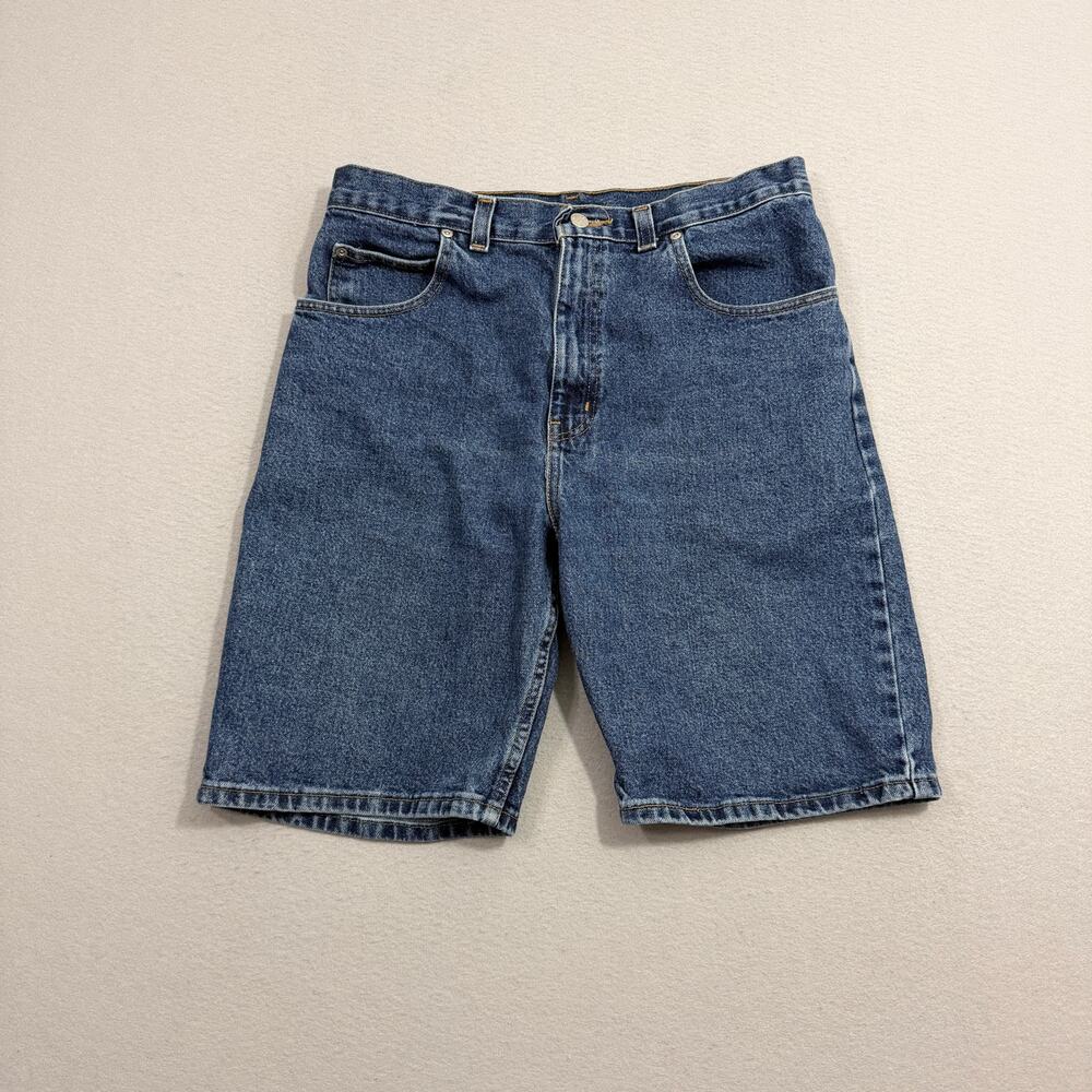 Vintage Faded Glory Jean Shorts Men's 34 Blue 10" Inseam Denim Jorts y2k Skater